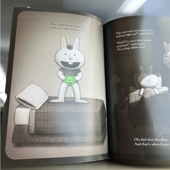 2/$25 NEW Creepy Pair of Underwear! Jasper Rabbit Hard Cover Picture Book - Picture 10 of 11